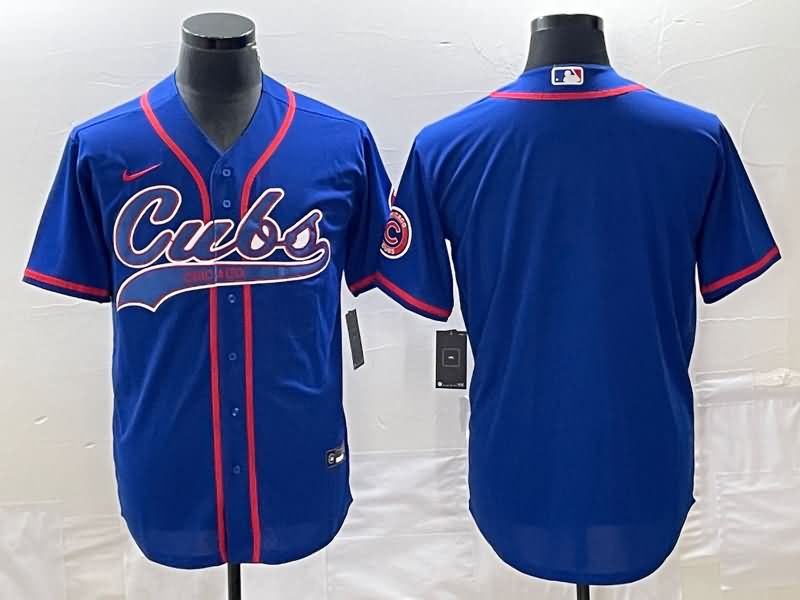 Chicago Cubs Blue MLB Jersey 02