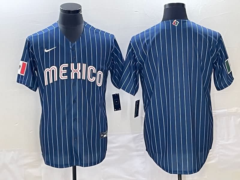 Mexico Dark Blue Baseball Jersey