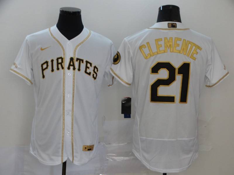 Pittsburgh Pirates White Gold Elite MLB Jersey