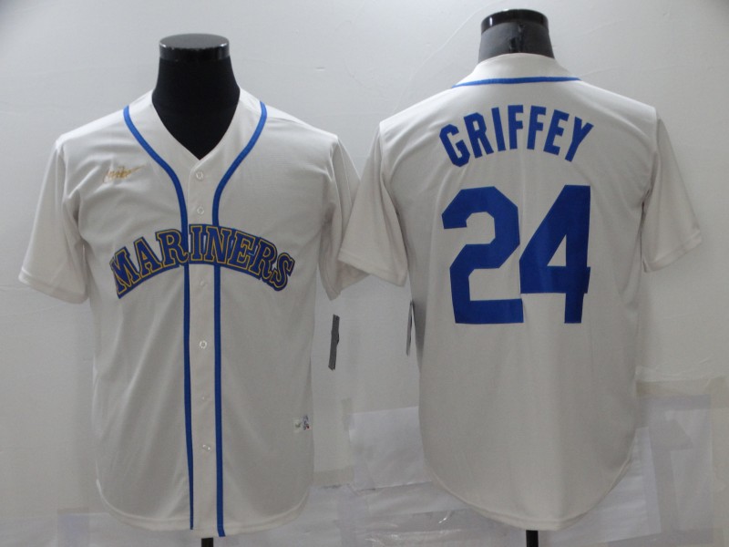 Seattle Mariners Cream Cooperstown Collection MLB Jersey