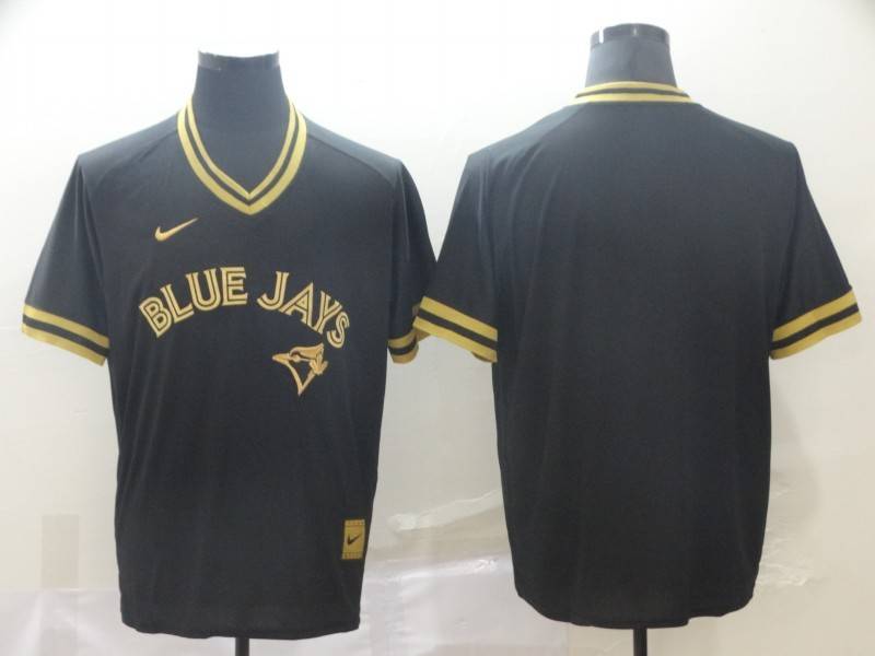 Toronto Blue Jays Black Gold Retro MLB Jersey