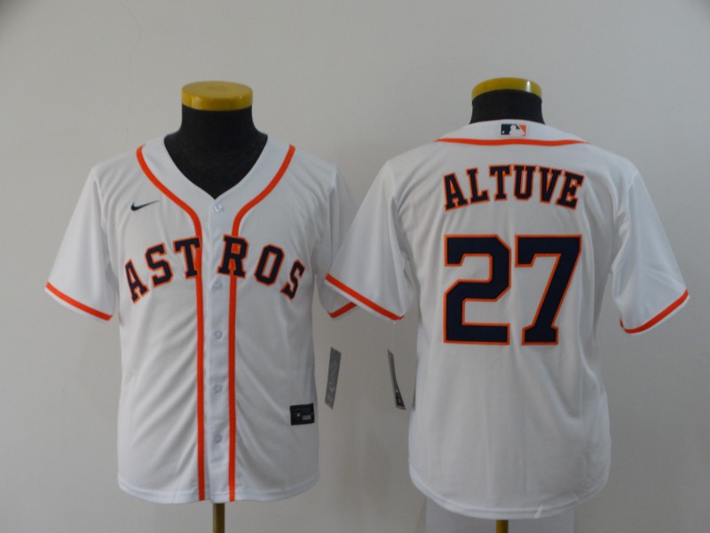 Houston Astros Kids ALTUVE #27 White MLB Jersey