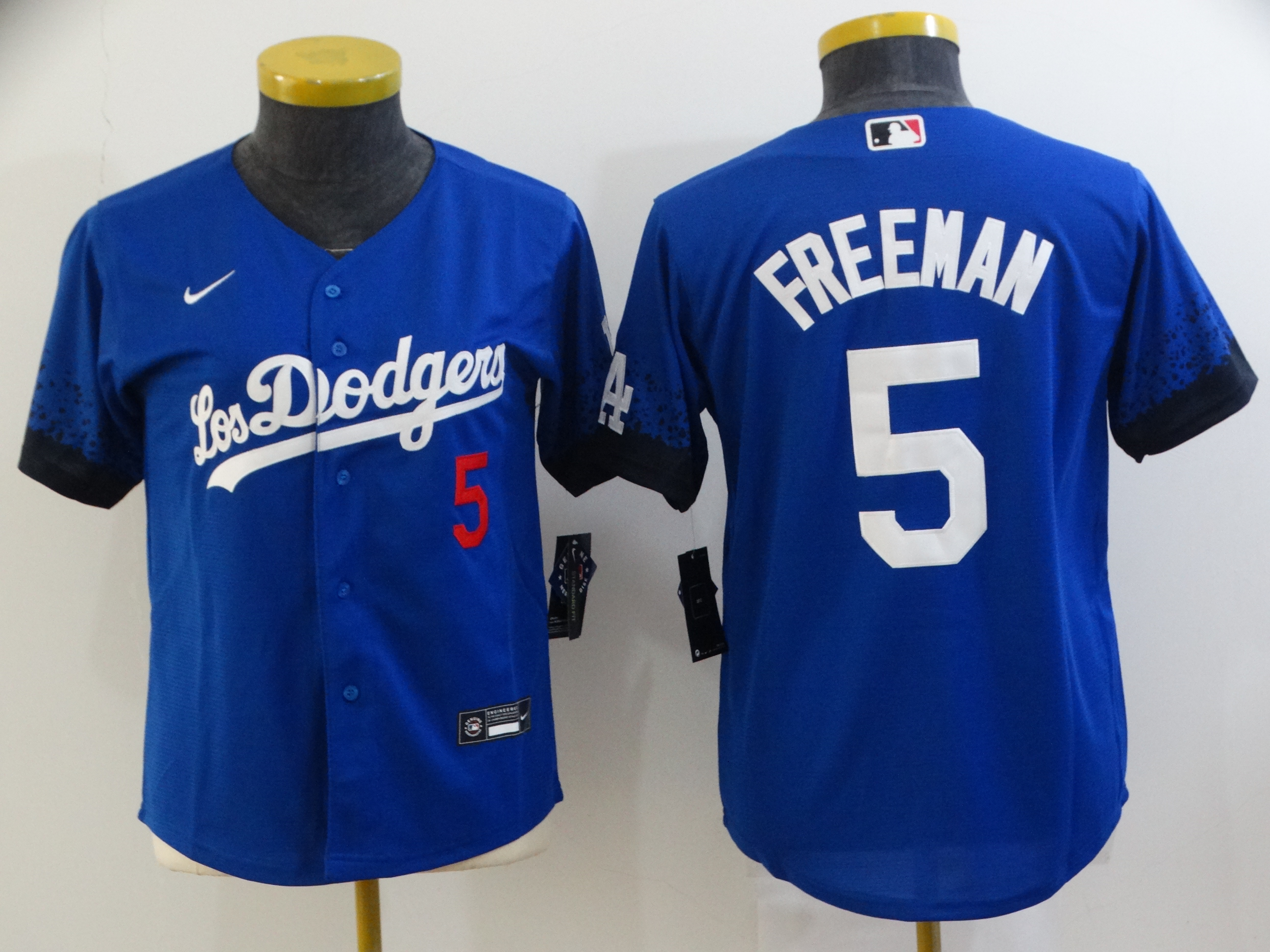 Los Angeles Dodgers Kids FREEMAN #5 Blue MLB Jersey