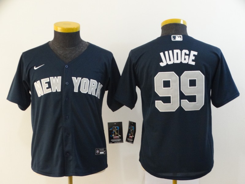 New York Yankees Kids JUDGE #99 Dark Blue MLB Jersey