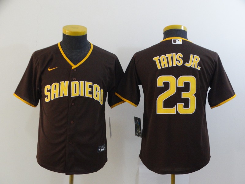 San Diego Padres Kids TATIS JR. #23 Brown MLB Jersey