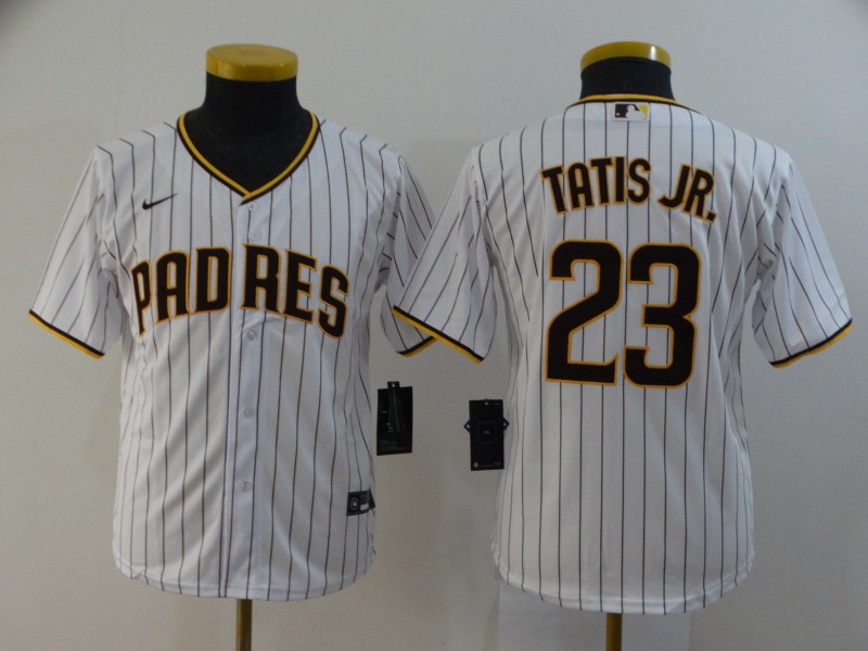 San Diego Padres Kids TATIS JR. #23 White MLB Jersey