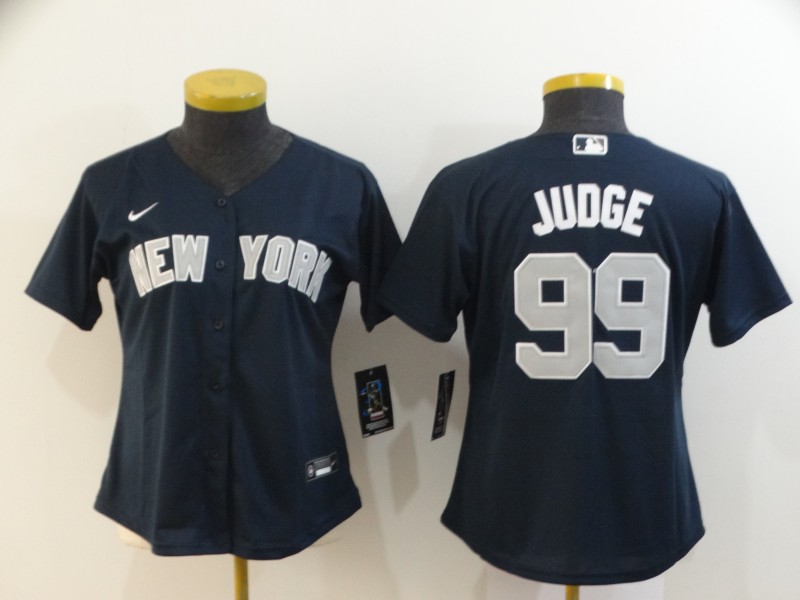 New York Yankees JUDGE #99 Dark Blue Women Baseball Jersey