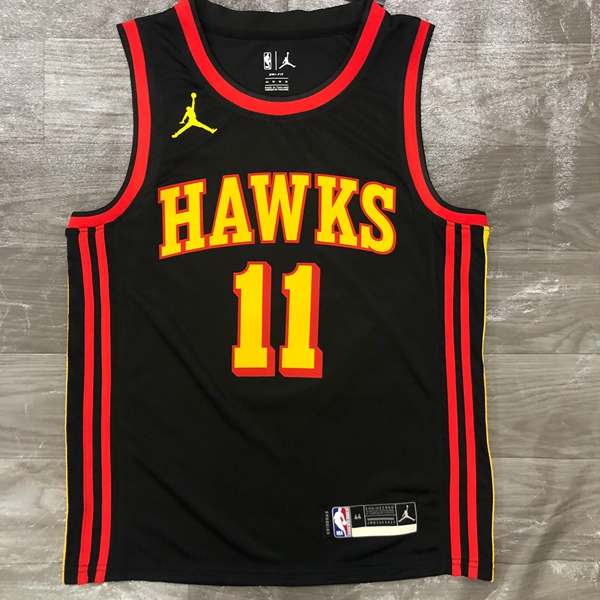 Atlanta Hawks 20/21 Black AJ Basketball Jersey (Hot Press)