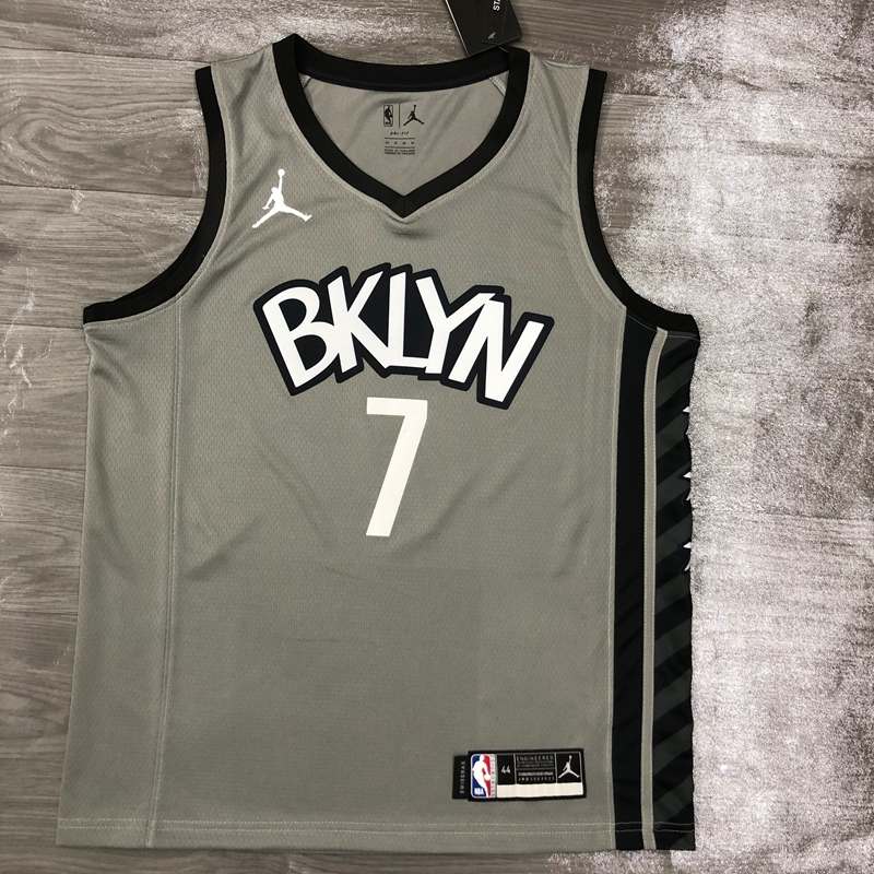 Brooklyn Nets 20/21 Grey AJ Basketball Jersey (Hot Press)