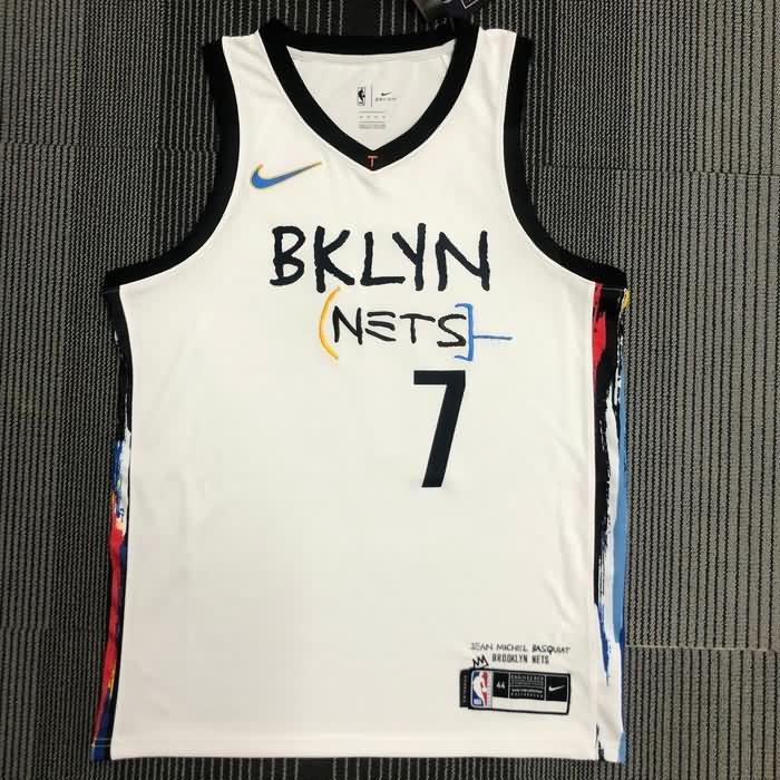 Brooklyn Nets 20/21 White City Basketball Jersey (Hot Press)