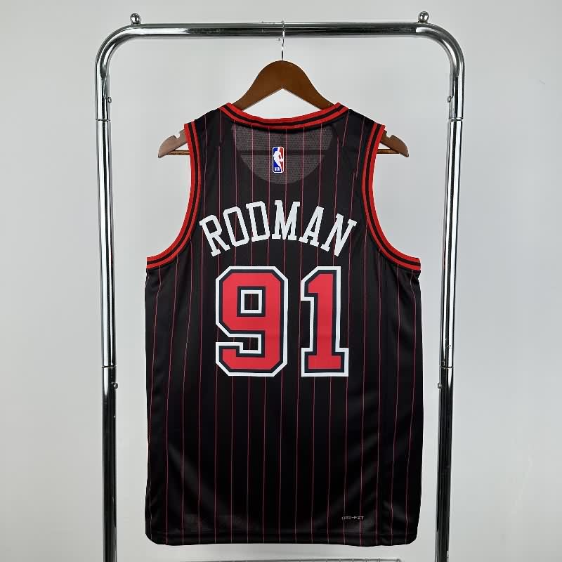 Chicago Bulls 25/26 Black AJ Basketball Jersey (Hot Press)