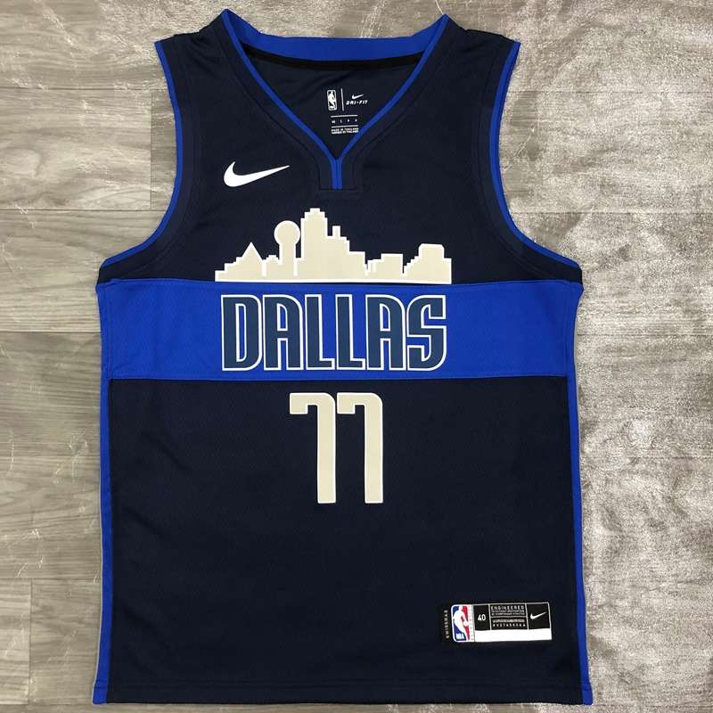 Dallas Mavericks 2020 Dark Blue Basketball Jersey (Hot Press)