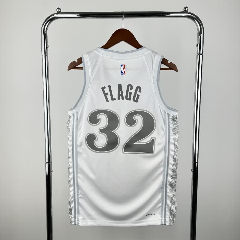 Dallas Mavericks 24/25 White City Basketball Jersey (Hot Press)
