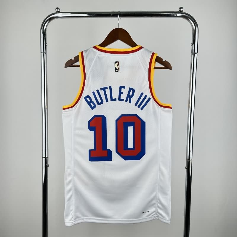 Golden State Warriors 24/25 White Classics Basketball Jersey (Hot Press)