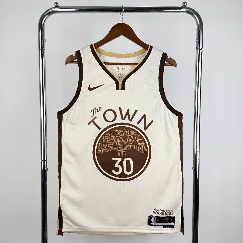 Golden State Warriors 25/26 Tan City Basketball Jersey (Hot Press)
