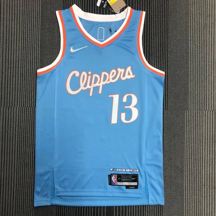 Los Angeles Clippers 21/22 Blue City Basketball Jersey (Hot Press)
