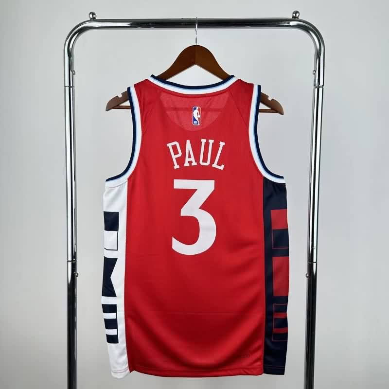 Los Angeles Clippers 24/25 Red AJ Basketball Jersey (Hot Press)