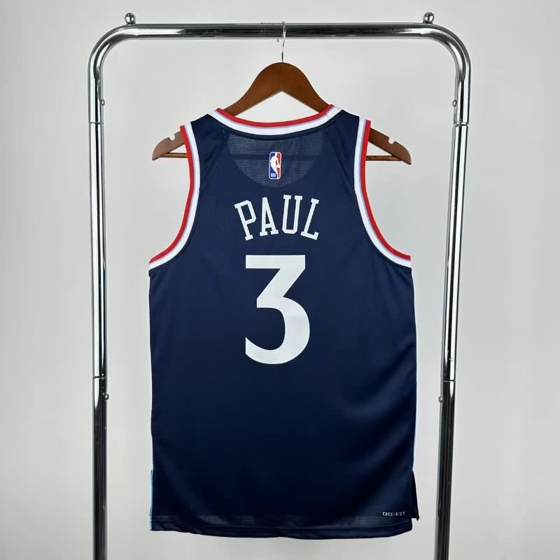 Los Angeles Clippers 24/25 Dark Blue Basketball Jersey (Hot Press)