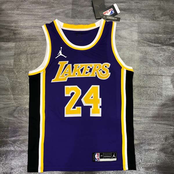 Los Angeles Lakers 20/21 Purple AJ Basketball Jersey (Hot Press)