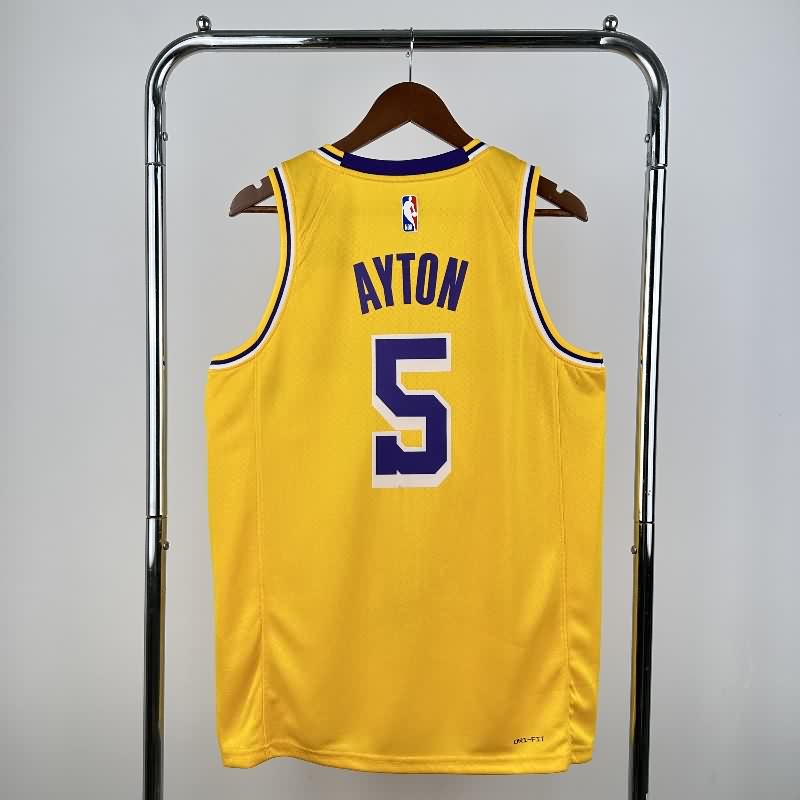Los Angeles Lakers 22/23 Yellow Basketball Jersey (Hot Press)