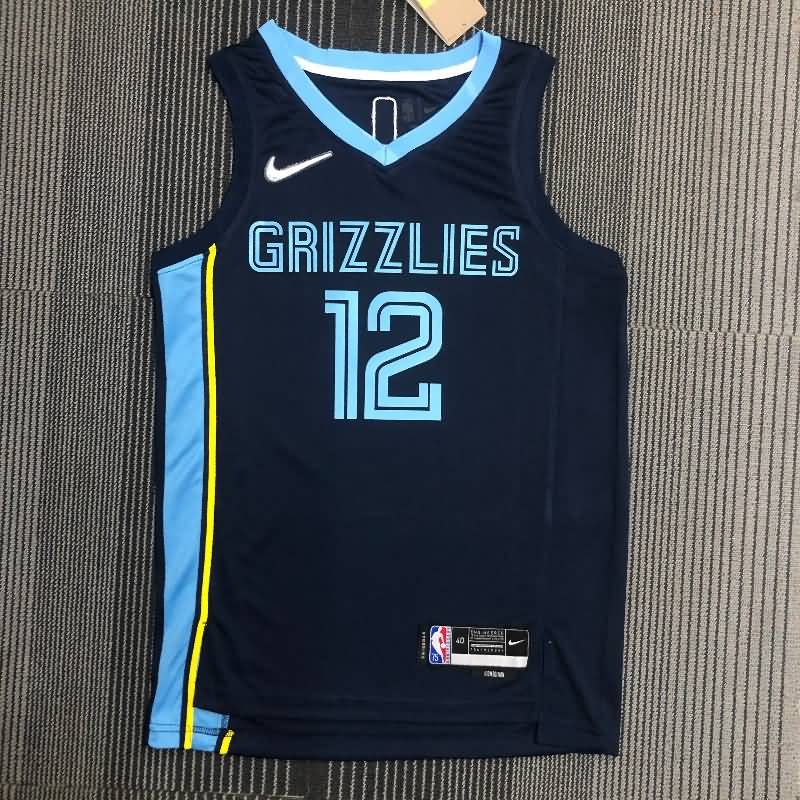 Memphis Grizzlies 21/22 Dark Blue Basketball Jersey (Hot Press)