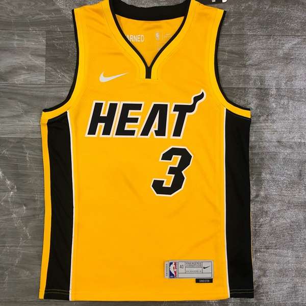Miami Heat 20/21 Yellow Basketball Jersey (Hot Press)