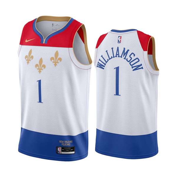 New Orleans Pelicans 20/21 White City Basketball Jersey (Hot Press)