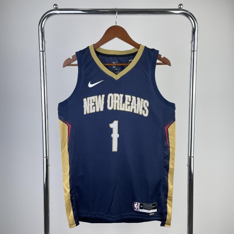 New Orleans Pelicans 22/23 Dark Blue Basketball Jersey (Hot Press)