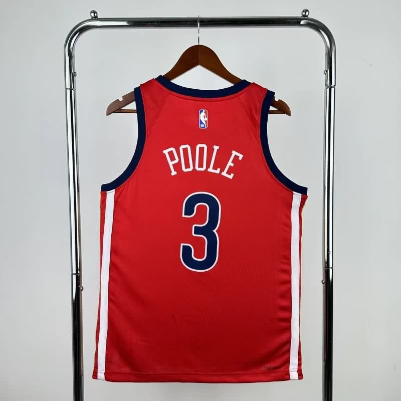 New Orleans Pelicans 23/24 Red AJ Basketball Jersey (Hot Press)