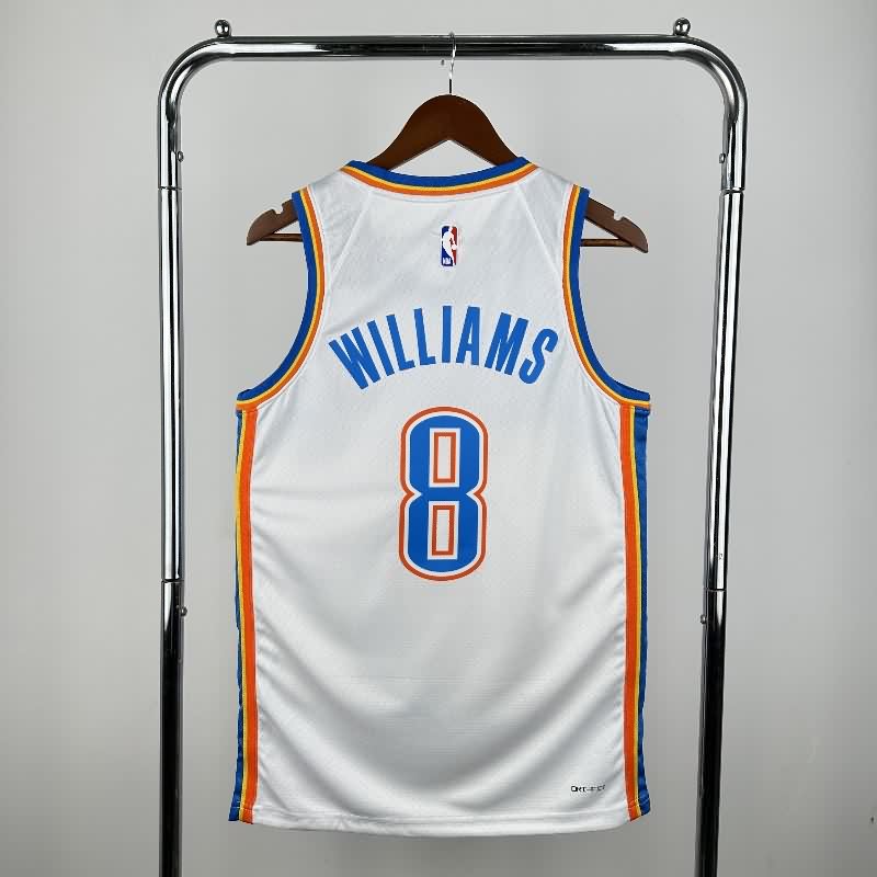 Oklahoma City Thunder 22/23 White Basketball Jersey (Hot Press)