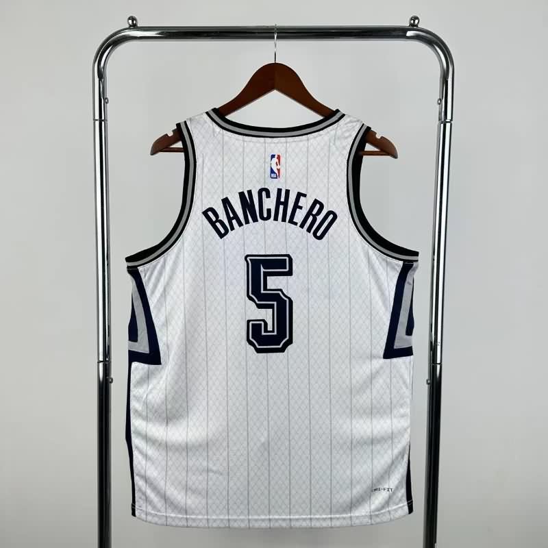 Orlando Magic 24/25 White City Basketball Jersey (Hot Press)