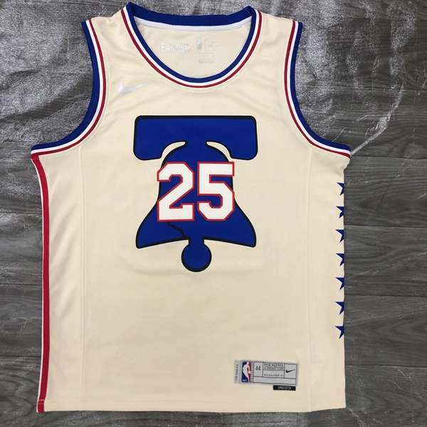 Philadelphia 76ers 20/21 Cream Basketball Jersey (Hot Press)