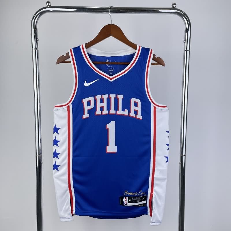 Philadelphia 76ers 22/23 Blue Basketball Jersey (Hot Press)