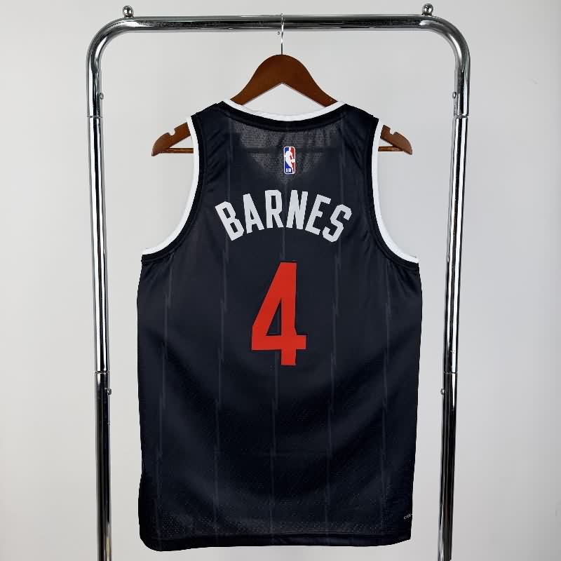 Toronto Raptors 25/26 Black City Basketball Jersey (Hot Press)