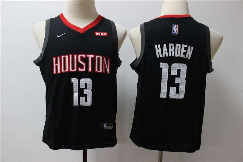 Houston Rockets #13 HARDEN Black Young Basketball Jersey (Stitched)