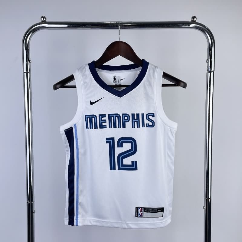 Memphis Grizzlies 22/23 White Youth NBA Jersey (Hot Press)