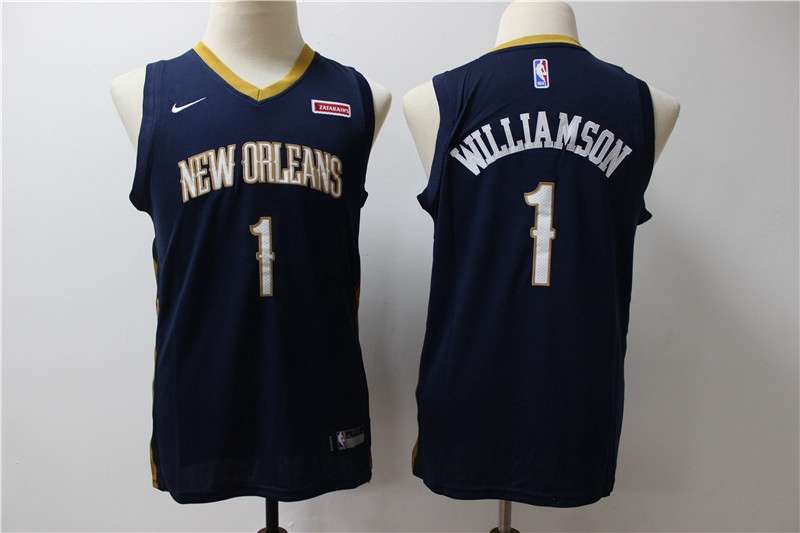New Orleans Pelicans #1 WILLIAMSON Dark Blue Young Basketball Jersey (Stitched)