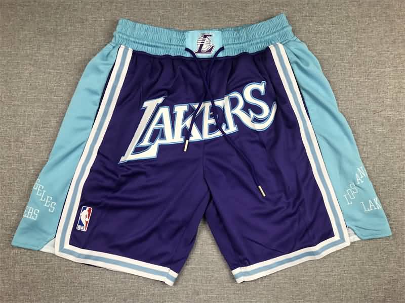 Los Angeles Lakers Just Don Purple City Basketball Shorts