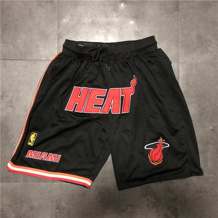 Miami Heat Just Don Black Basketball Shorts 02