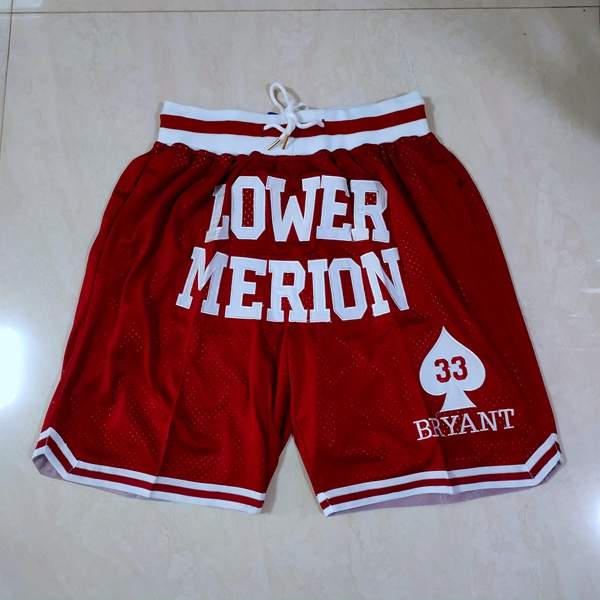 High School Just Don BRYANT Red NCAA Shorts