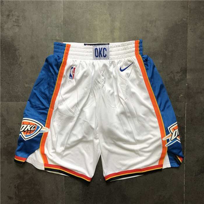 Oklahoma City Thunder White Basketball Shorts