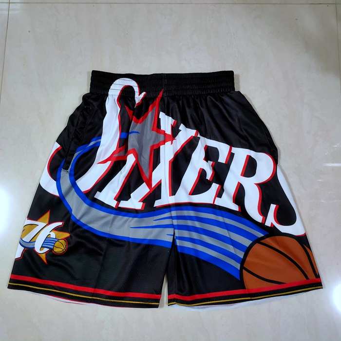 Philadelphia 76ers Mitchell&Ness Black Basketball Shorts