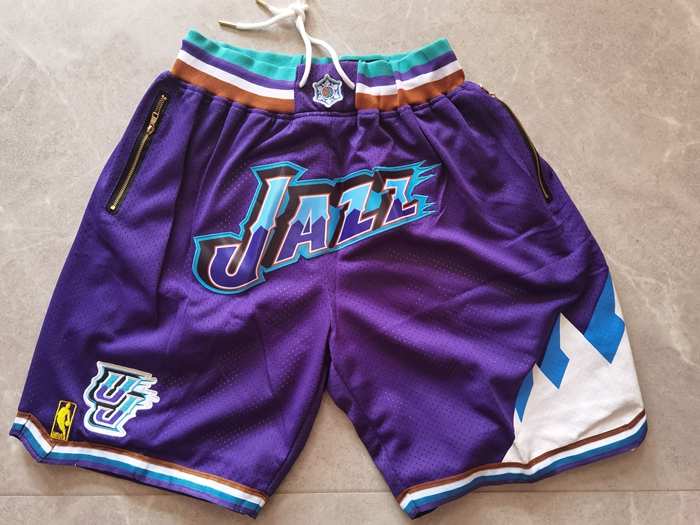 Utah Jazz Just Don Purple Basketball Shorts 02