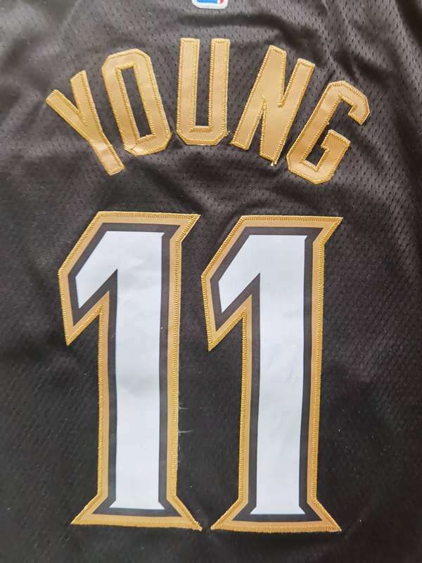 Atlanta Hawks 20/21 YOUNG #11 Black City Basketball Jersey (Stitched)
