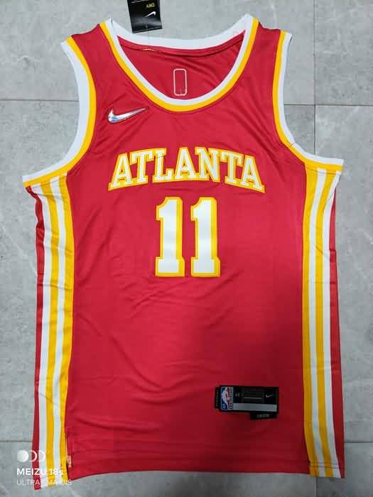 Atlanta Hawks 21/22 YOUNG #11 Red Basketball Jersey (Stitched)