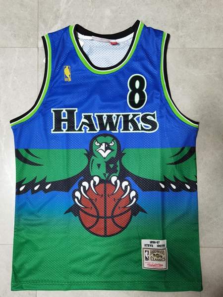 Atlanta Hawks 1986/87 SMITH #8 Blue Classics Basketball Jersey (Stitched)