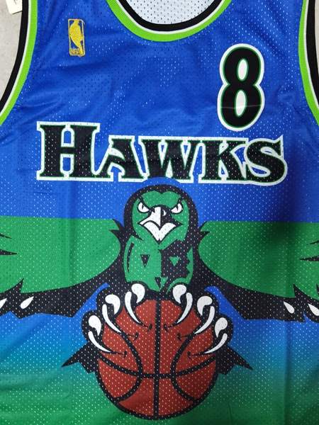 Atlanta Hawks 1986/87 SMITH #8 Blue Classics Basketball Jersey (Stitched)