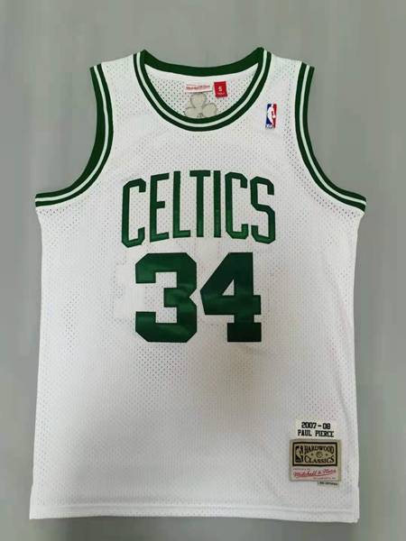 Boston Celtics 2007/08 PIERCE #34 White Classics Basketball Jersey (Stitched)