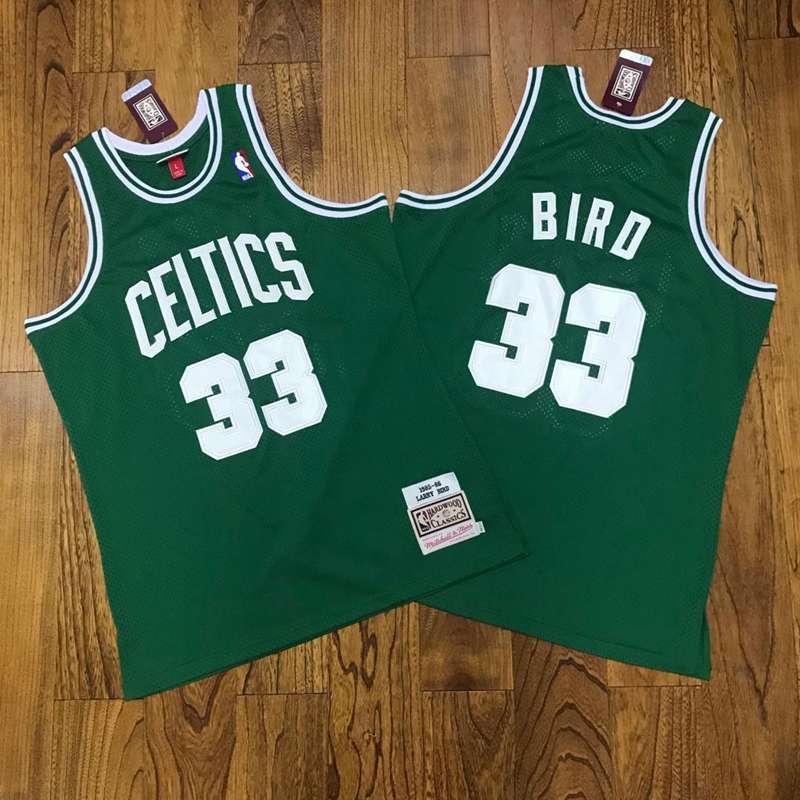 Boston Celtics 1985/86 BIRD #33 Green Classics Basketball Jersey (Closely Stitched)