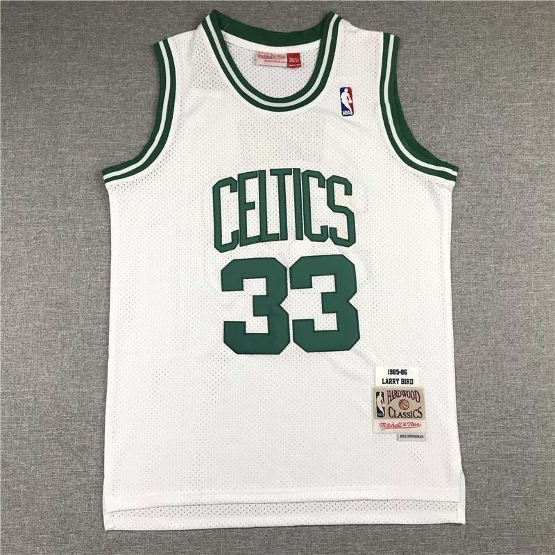 Boston Celtics 1985/86 BIRD #33 White Classics Basketball Jersey (Stitched)